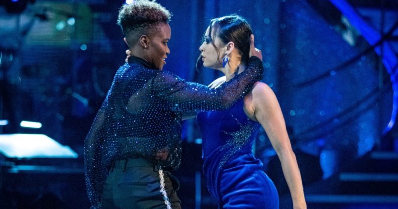 Nicola Adams and Katya Jones, the first-ever same-sex dance partners to perform on Strictly Come Dancing