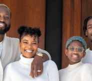 Gabrielle Union together with Dwyane, Zaya and Zaire Wade