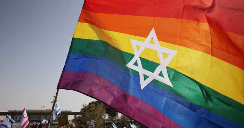 LGBT+ protesters in Jerusalem