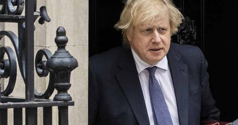 Boris Johnson leaving Downing Street