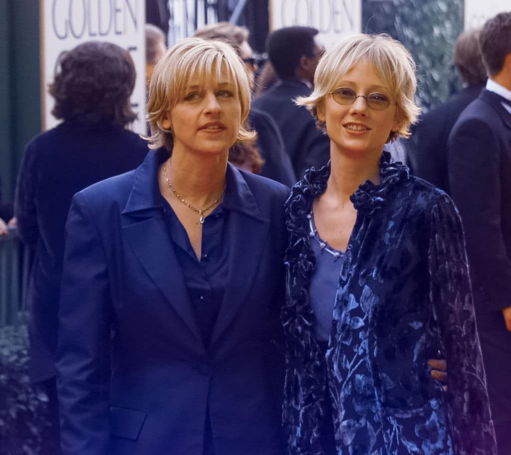 Ellen DeGeneres Anne Heche at 55th Annual Golden Globes Awards Show 1998