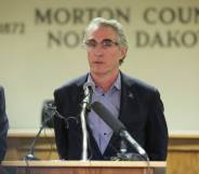 North Dakota governor Doug Burgum at a press conference February 2017 