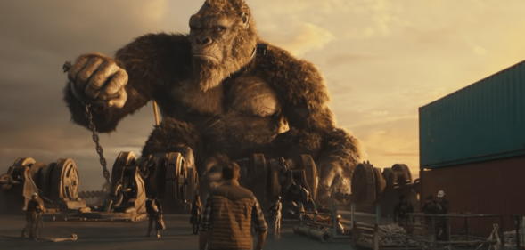 Godzilla vs Kong sees the two characters battle. (YouTube)