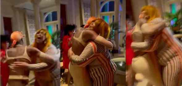 Lizzo and Symone hugging