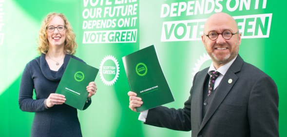 Scottish Green Party co-leaders Lorna Slater and Patrick Harvie