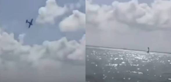 plane crashes into the sea during a gender reveal party in cancun