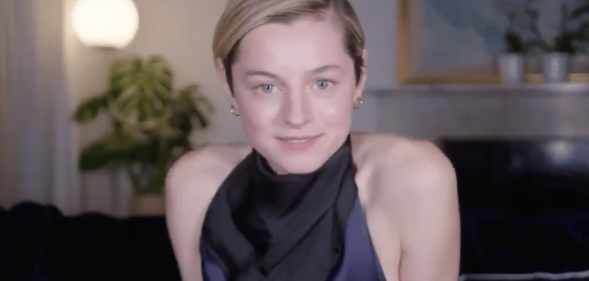 Emma Corrin shot to fame in the fourth season of BBC's The Crown. (Vanity Fair/Twitter)