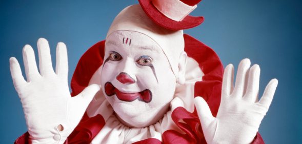 A sad clown