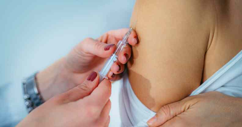 Woman Getting a Flu Vaccine