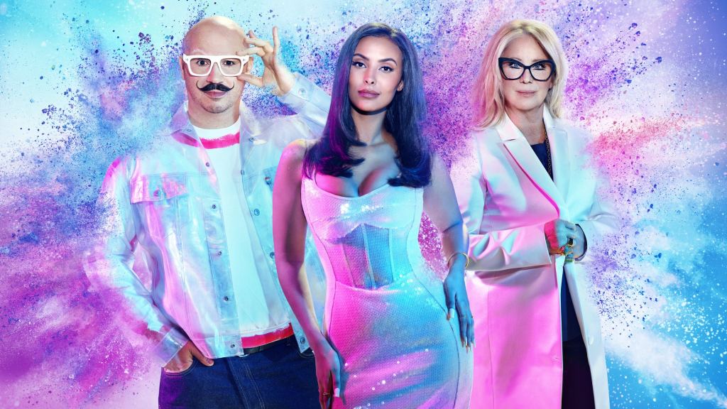 Dominic Skinner, Maya Jama and Val Garland