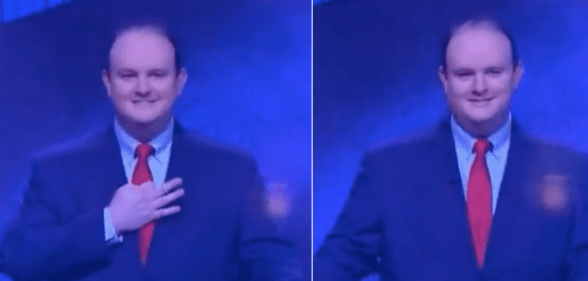 Jeopardy! racist white power gesture