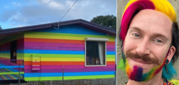 Mykey O'Halloran's rainbow house