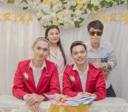 Thai gay couple wedding photos