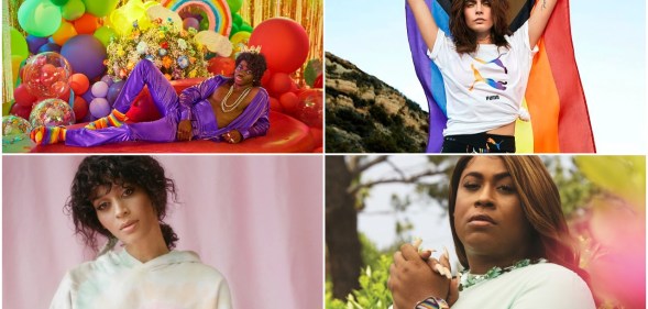 A number of brands including Ugg, Puma, Abercrombie & Fitch and Apple have teamed up with LGBT+ artists and activists.