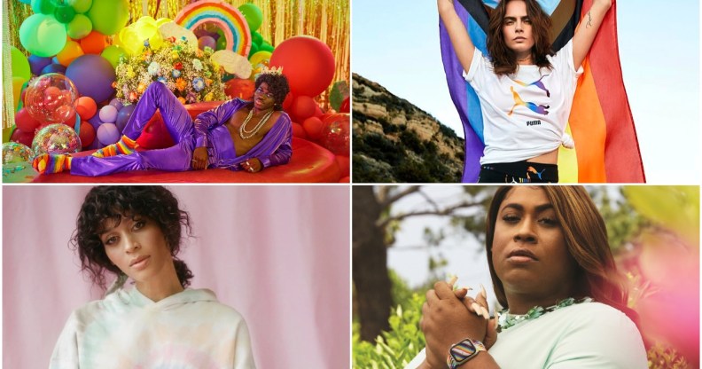 A number of brands including Ugg, Puma, Abercrombie & Fitch and Apple have teamed up with LGBT+ artists and activists.