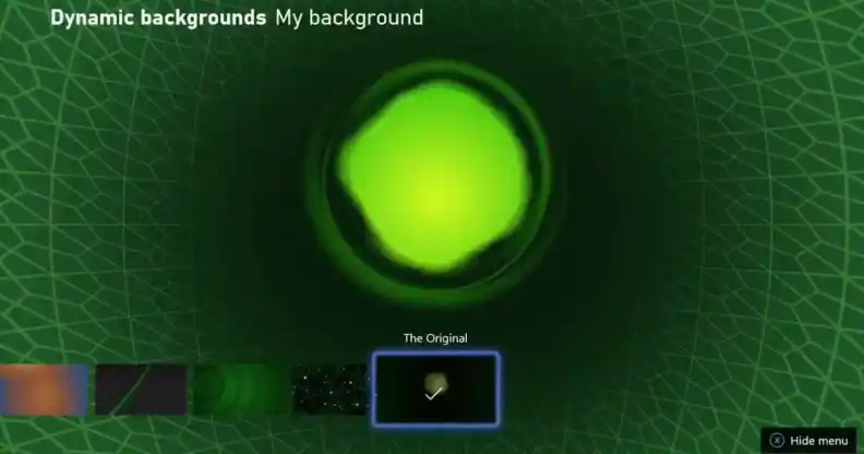 Xbox green dashboard