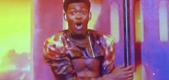 Lil Nas X pole dancing on SNL