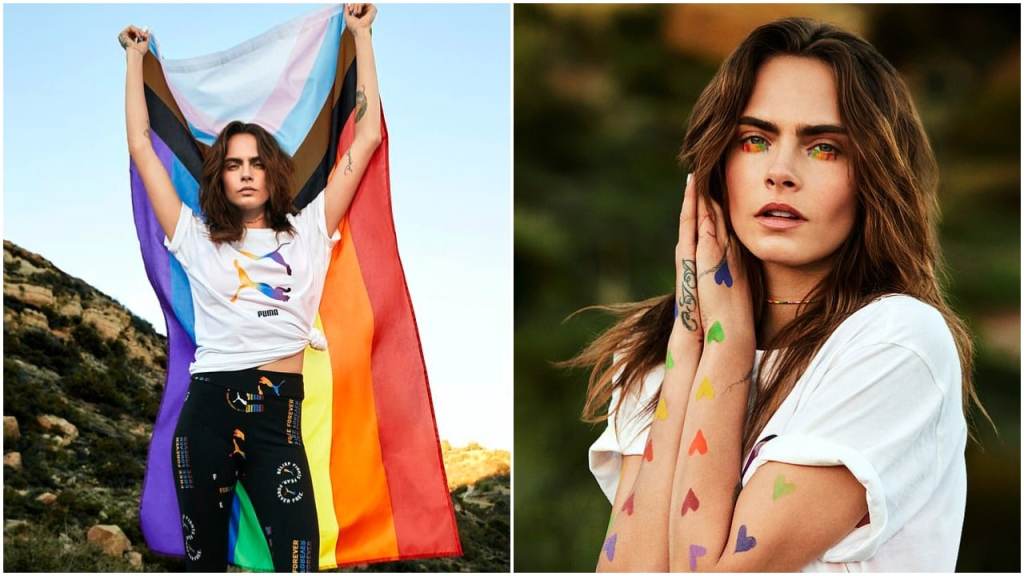 Cara Delevigne and Puma team up for the 'Forever Free' 2021 Pride collection. (Puma)