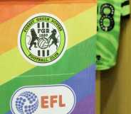Forest Green Rovers rainbow flag