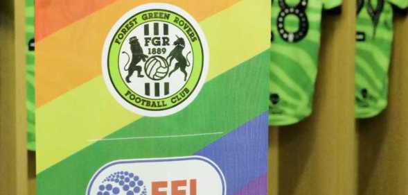 Forest Green Rovers rainbow flag