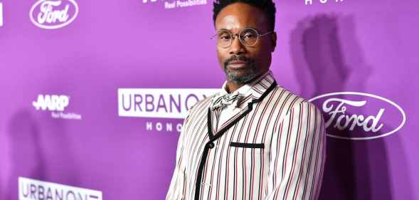 LGBTQ+ champion and queer culture icon Billy Porter poses for a photo at a press event
