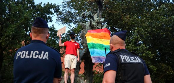 Poland Police LGBT+ protest