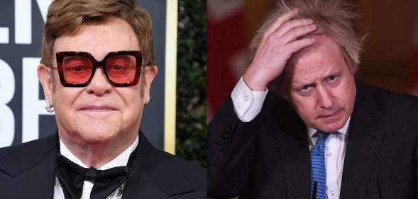 Elton John and Boris Johnson