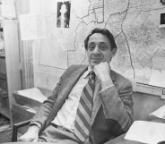 A picture of Harvey Milk in an office wearing a suit and tie. Harvey Milk Day is observed on 22 May each year on Milk's birthday.