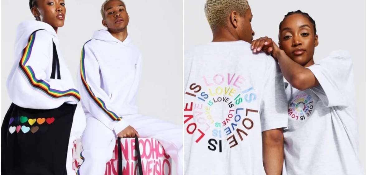 The Boohoo Pride collection sees the brand donate proceeds to It Gets Better. (Boohoo)