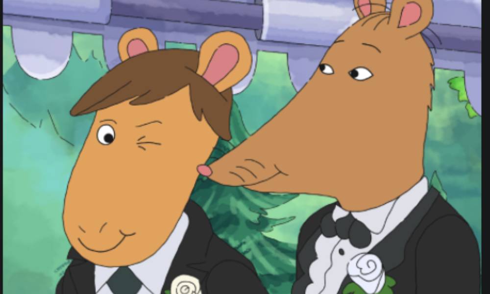 Arthur fans asked to wish his gay teacher a happy anniversary. It got weird