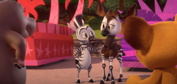 Madagascar: A Little Wild character Odee the non-binary okapi