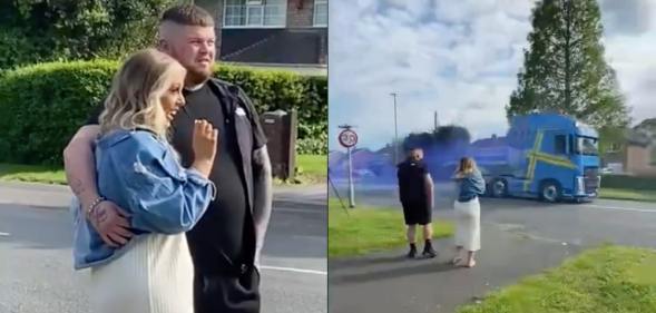 Truck driver's bizarre gender reveal party leaves us once again asking 'if the straights are OK'