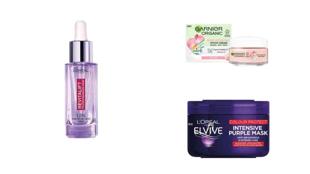 The Amazon sale features discounts on L'Oreal Paris and Garnier.