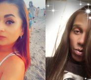 On the left: Sophie Vásquez poses on the beach. On the right: Danny Henson looks at the camera with a star filter