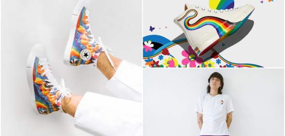 The Converse Pride collection features All-Star, 70 and Run-Star high tops. (Converse)