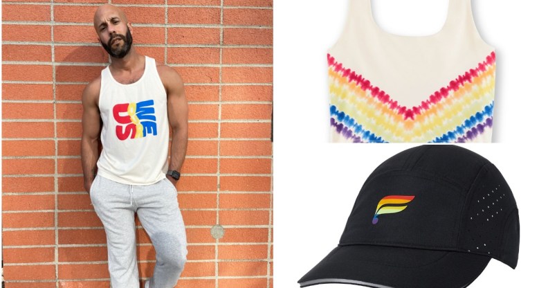 The Fabletics Pride capsule collection features t-shirts, tank tops, joggers and accessories. (Fabletics)