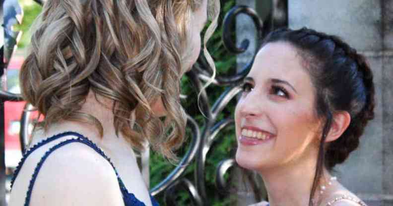 same-sex prom queens Carly Levy and Courtney Steine