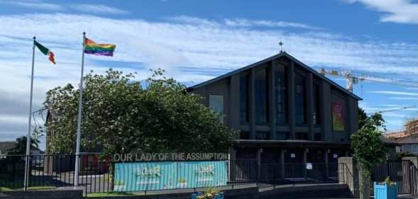 Ballyfermot church Pride flag