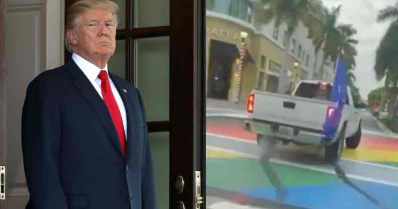 Donald Trump Pride crosswalk