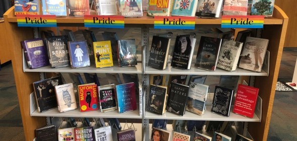 When Harry Became Sally in library Pride month display