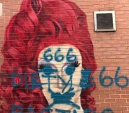 mural in Manchester gay village were defaced with homophobic graffiti