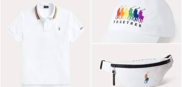 The Ralph Lauren Pride collection includes its iconic polo shirt in rainbow colours. (Ralph Lauren)