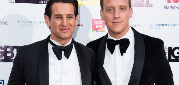 Ollie Locke with husband Gareth
