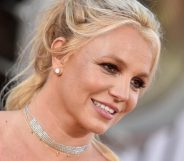 Britney Spears posing on the red carpet