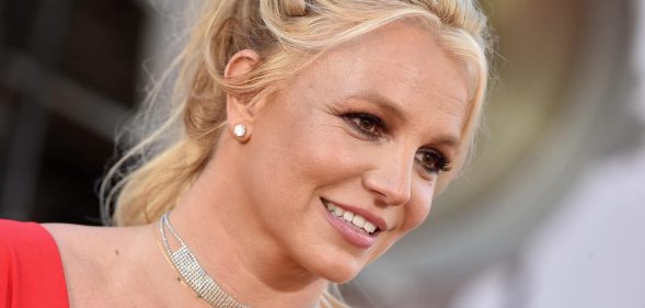 Britney Spears posing on the red carpet