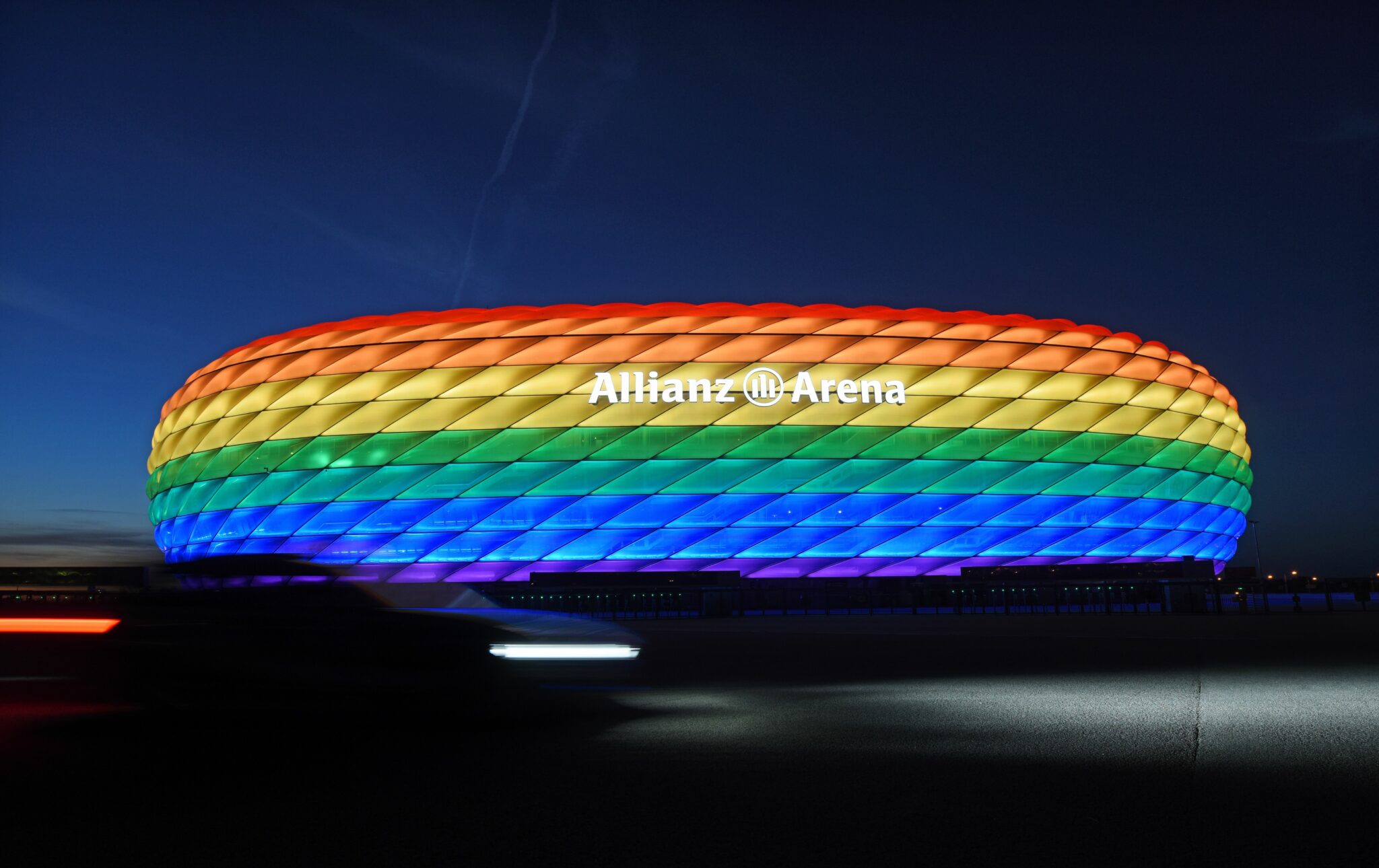 Germany v Hungary: Fans wear rainbow colours at Allianz Arena before Group  F game - BBC Sport