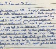 Homophobic letter Mr Preece