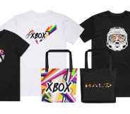 The Xbox Pride range features t-shirts, bags and pins. (Microsoft)
