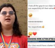 LGBT student Maleena Vanderburg homophobic messages Snapchat