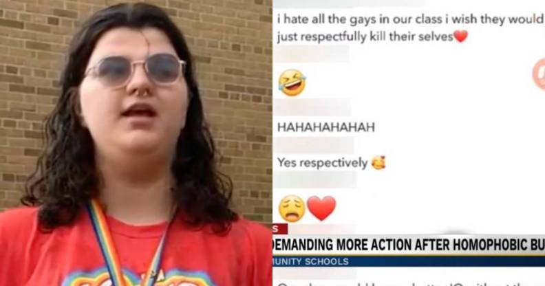 LGBT student Maleena Vanderburg homophobic messages Snapchat